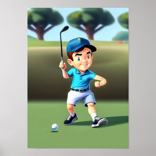 Poster Junior Boys Golf Art Imprimer (Devant)