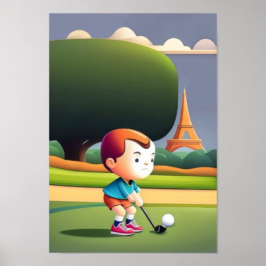 Poster Junior Boys Golf Art Imprimer (Devant)