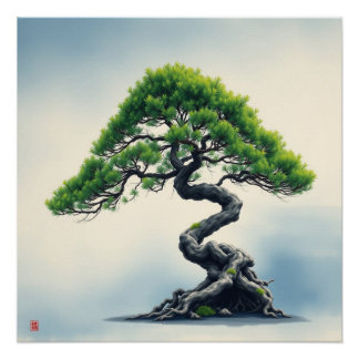 Poster juniper bonsai