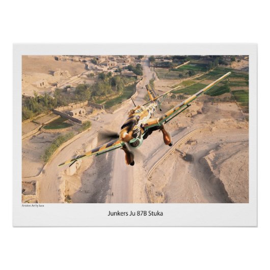 Poster Junkers Ju 87R-2 Stuka 'Desert Snake' (Devant)
