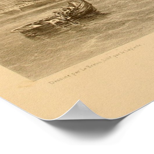 Poster Junks chinois à Singapour (Coin)