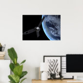 Poster Juno Spacecraft Pendant Son Vol Sur Terre (Bureau à domicile)
