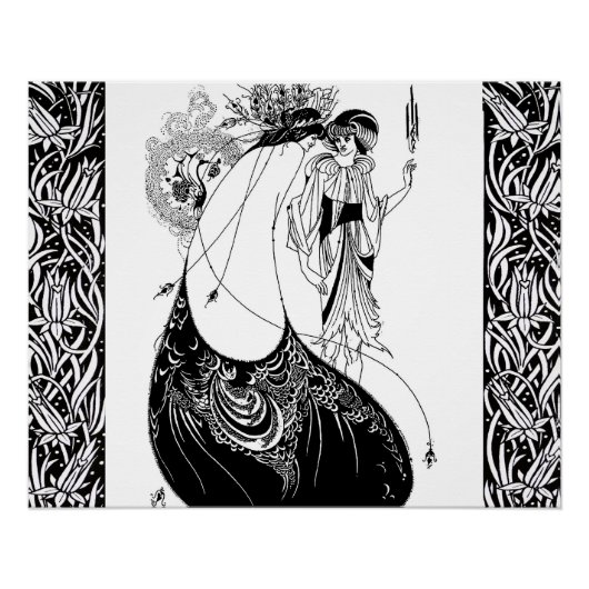 Poster Jupe Peacock Beardsley Art Nouveau (Devant)