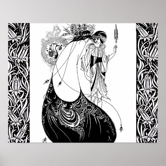 Poster Jupe Peacock Beardsley Nouveau (Devant)