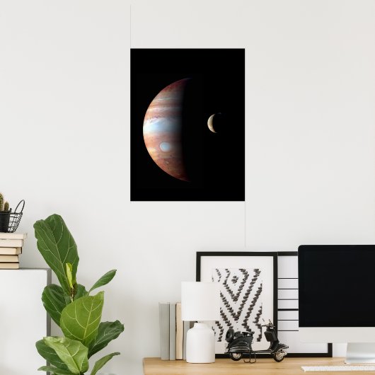 Poster Jupiter 5th Planet with Cassini Solar System (Bureau à domicile)