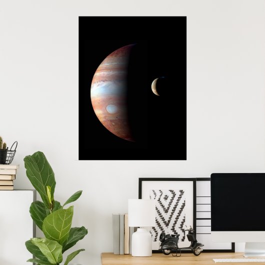 Poster Jupiter coloré cool et Io (Bureau à domicile)