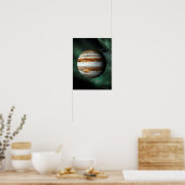 Poster Jupiter et comparaison de la Terre (Cuisine)
