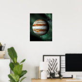 Poster Jupiter et comparaison de la Terre (Bureau à domicile)