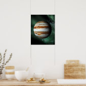 Poster Jupiter et comparaison de la Terre (Cuisine)