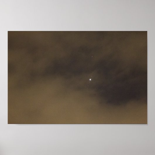 Poster Jupiter et les lunes de Galilée (Devant)