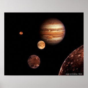 Poster Jupiter et satellites