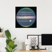 Poster Jupiter Neon Glows | NIRCam | JWST (Bureau à domicile)