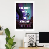 Poster Jupiter - Tourisme spatial (Bureau à domicile)