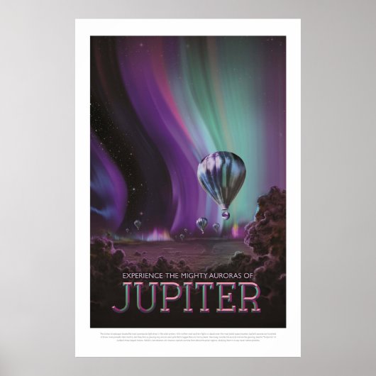 Poster Jupiter Travel by Hot Air Balloon Bighty Aurora (Devant)