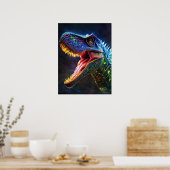 Poster Jurassic Dinosaur - Art préhistorique T-Rex (Cuisine)