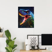 Poster Jurassic Dinosaur - Art préhistorique T-Rex (Bureau à domicile)