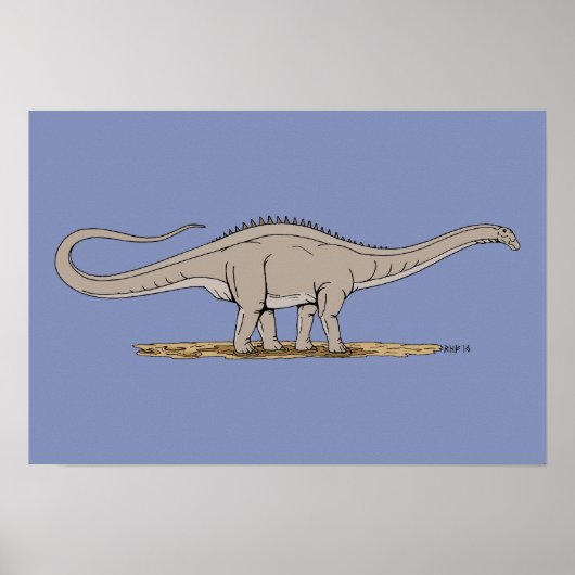 Poster Jurassique Dinosaure Apatosaurus (Devant)