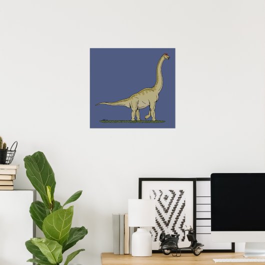 Poster Jurassique Dinosaure Brachiosaurus (Bureau à domicile)