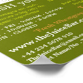 Poster Jus de carottes, barre de jus Publicité (Coin)