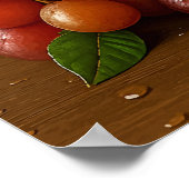 Poster Jus de raisin rouge vieux - "Siroter l'été (Coin)