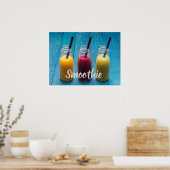 Poster Jus de smoothie boisson mangue orange kiwi cadeau (Cuisine)