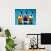 Poster Jus de smoothie boisson mangue orange kiwi cadeau (Bureau à domicile)