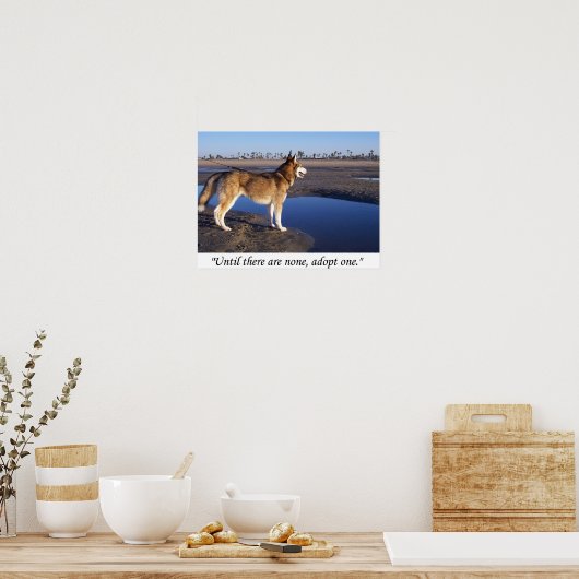 Poster Jusqu'à ce qu'il n'y en ait pas, en adopter un (Cuisine)