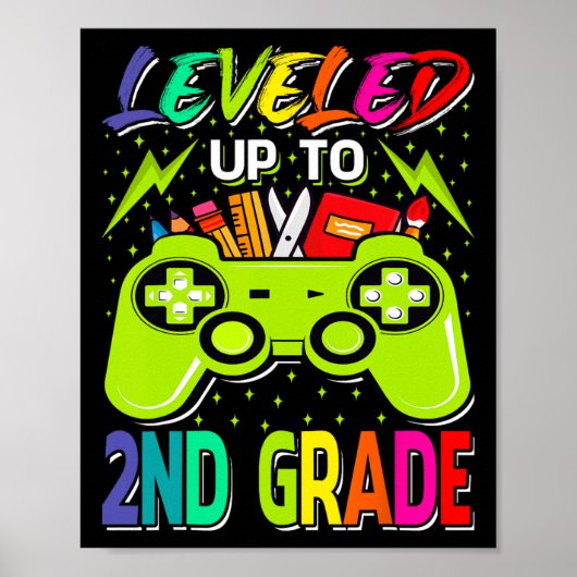 Poster Jusqu'À La 2E Année Gamer Retour À L'École Premièr (Devant)