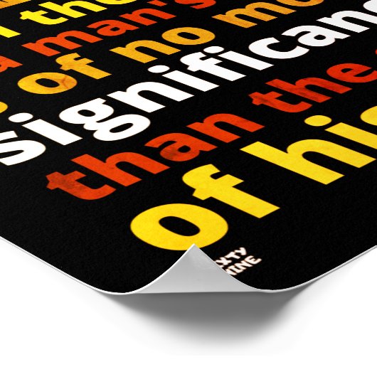 POSTER "JUSQU'À LA COULEUR DE LA PEAU D'UN HOMME..." (Coin)