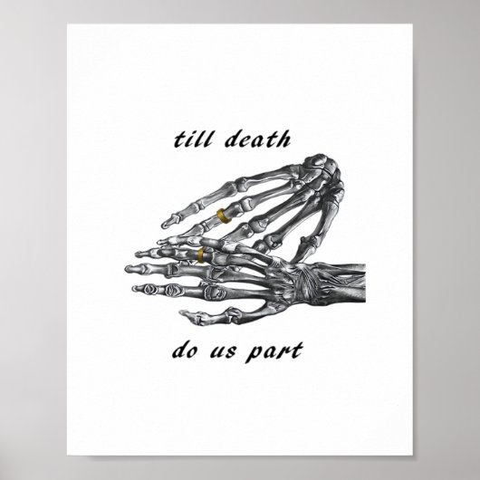 Poster Jusqu'à la mort Faisons-nous partie Skeleton Hands (Devant)