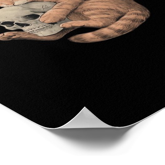 Poster Jusqu'à la mort Faites-nous la fête Chat Crâne cla (Coin)