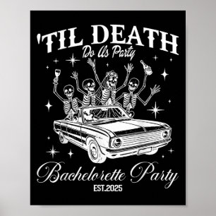 Poster Jusqu'à la mort Fêtons-nous Retro Halloween Bachel