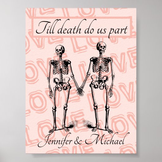 Poster Jusqu'à la mort nous sépare Skeleton Couple Nom Am (Devant)