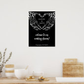 Poster Jusqu'à la mort Squelette mains Couples douche bie (Cuisine)