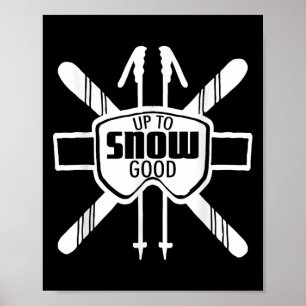Poster Jusqu'À La Neige Bon Ski Goggings Cool Ski Gif De