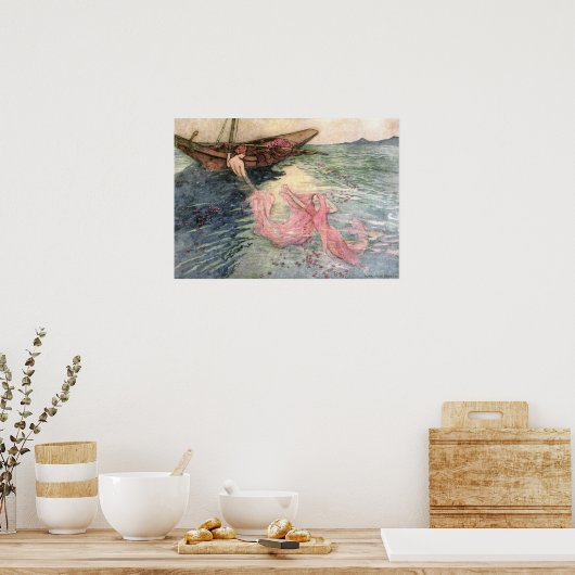 Poster Jusqu'à la surface par Warwick Goble (Cuisine)