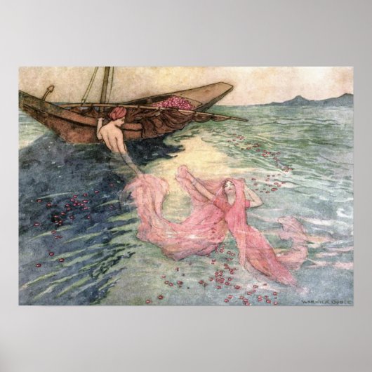 Poster Jusqu'à la surface par Warwick Goble (Devant)