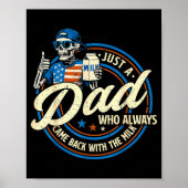 Poster Just A Dad Who Always Came Back With The Milk Fath (Devant)