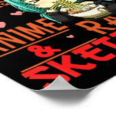 Poster Just A Girl Who Love Anime and Ramen Sketching Ja (Coin)