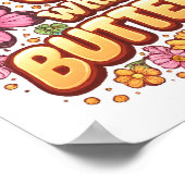 Poster Just a Girl Who Loves Butterflies – Cute Floral  (Coin)