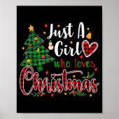 Poster Just A Girl Who Loves Christmas Funny Xmas Pajama (Devant)
