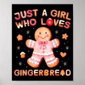Poster Just A Girl Who Loves Gingerbread Man Funny Christ (Devant)