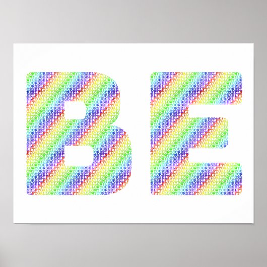 Poster Just BE: The Permission to Exist Rainbow Art Poste (Devant)