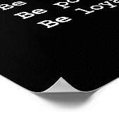 Poster Just Be unframed or framed (Coin)