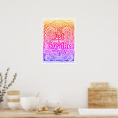 Poster Just Breathe - Calmer Mandala Inspiré (Cuisine)