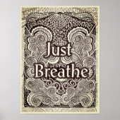 Poster Just Breathe - Citation positive (Devant)