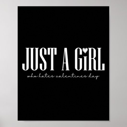 Poster Just Girl Who Hates Valentines Day Single  (Devant)