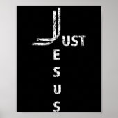 Poster Just Jesus Minimal Cross Back Design For Christian (Devant)