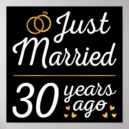 Poster Just Married 30 Years Ago II (Devant)