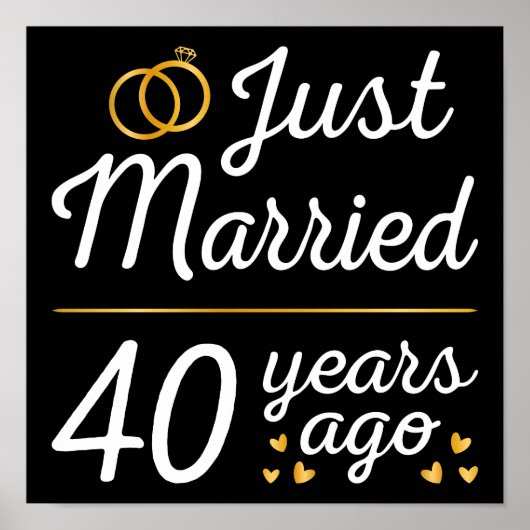 Poster Just Married 40 Years Ago II (Devant)